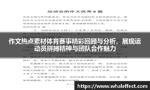 作文热点素材体育赛事精彩回顾与分析，展现运动员拼搏精神与团队合作魅力